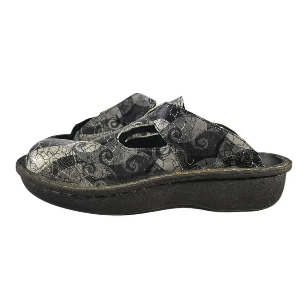 Alegria Women Classic Mule Size 38 8 Black Gray Shoe Clog